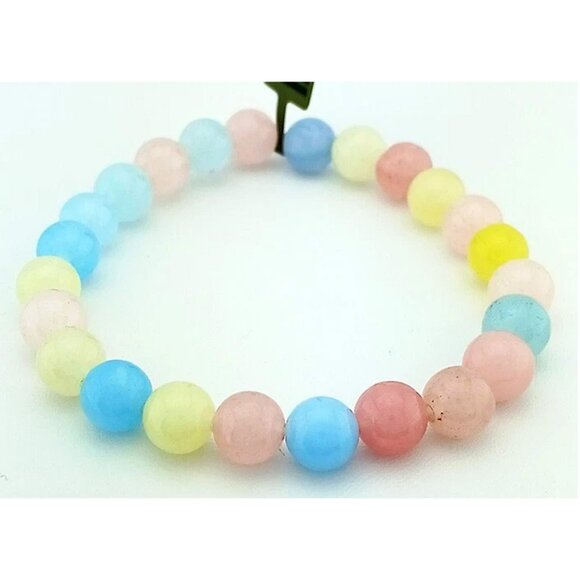 Genuine Morgan Jade Stretch Bracelet - Picture 1 of 3